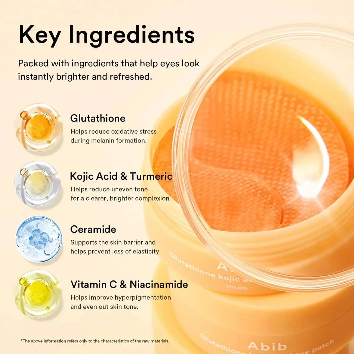 Abib Glutathione Kojic Acid Eye Patch (60 Patches)